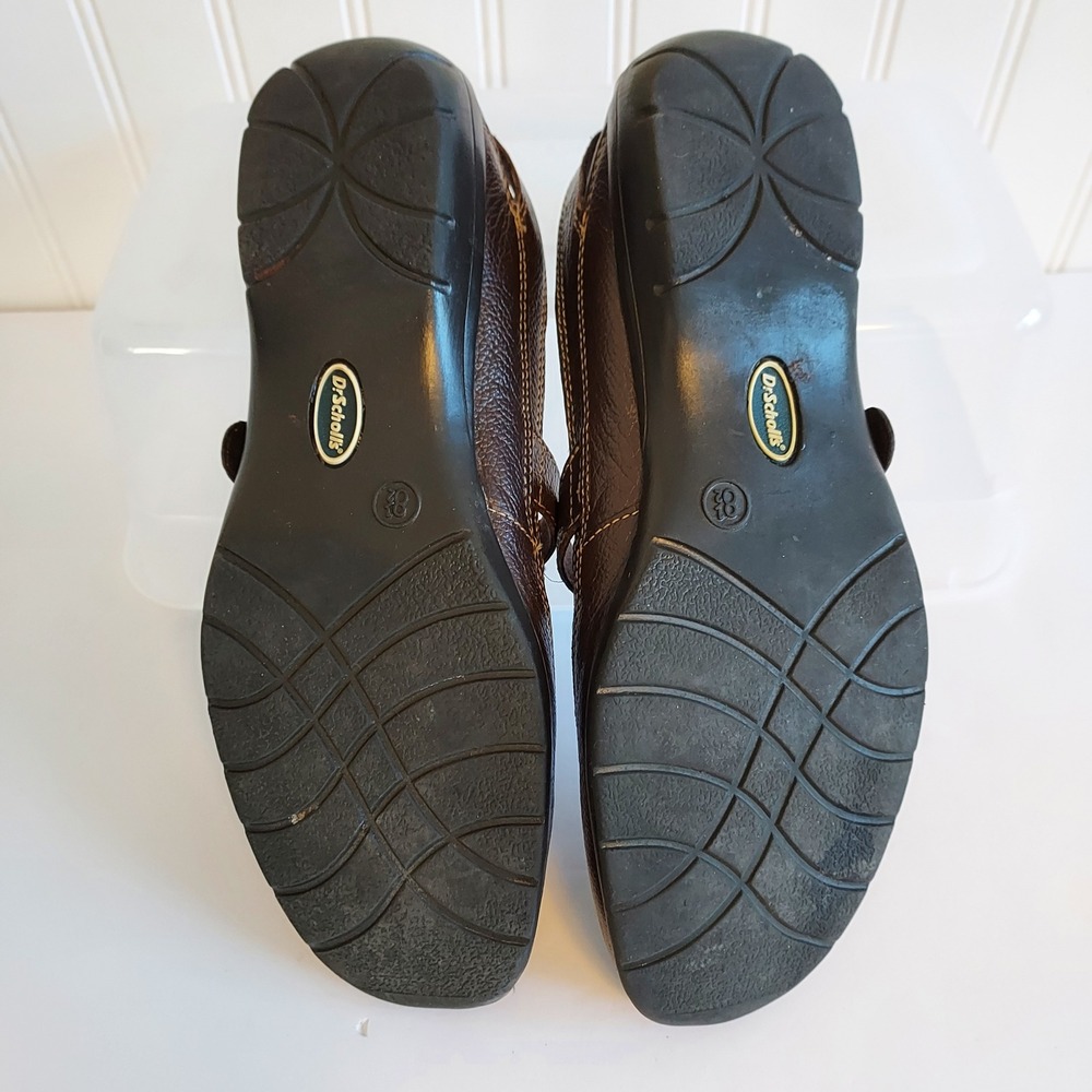 Dr Scholls Danya Dark Brown Leather Mary Jane Shoes Women US‎ 8.5 - Picture 8 of 9
